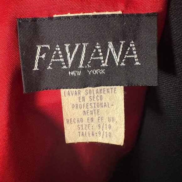 Vintage 90s Black Red Gown Elegant Evening Dress Beaded Formal Dress Gothic - Picture 8 of 10